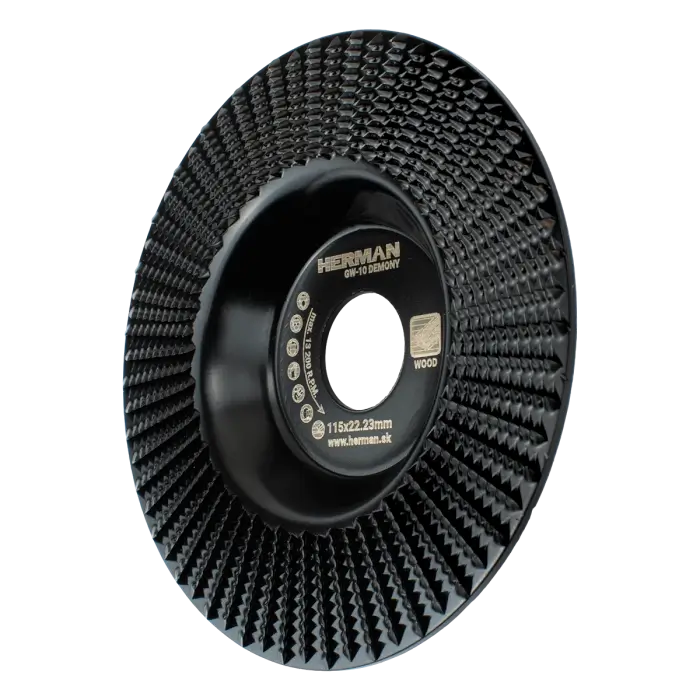 Hartmetall-Schleifscheibe HERMAN GW-10 Demony Flachraspel für Holz