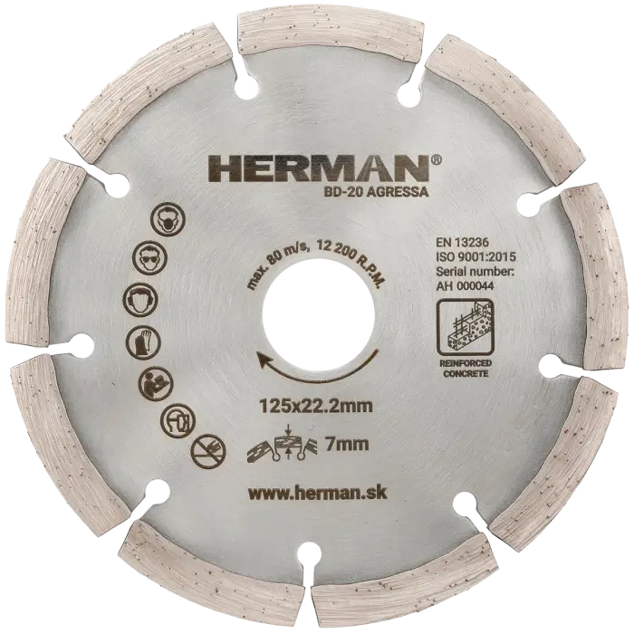 Diamantscheibe HERMAN BD-20 Agressa Zum groben Trennen von Beton