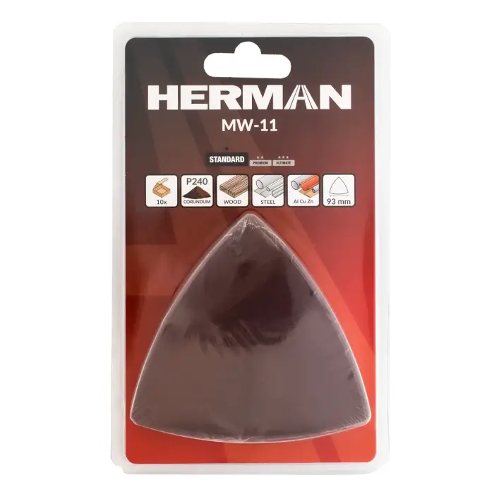 Schleifblatt für Delta Trägerplatte HERMAN MW-11 Mit Klettverschluss