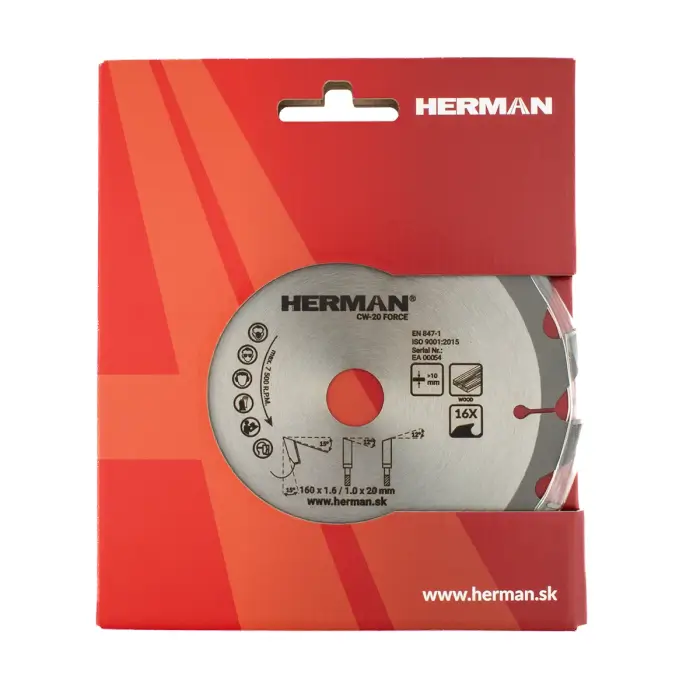 Kreissägenblatt HERMAN CW-20 Force Holz ab 10mm