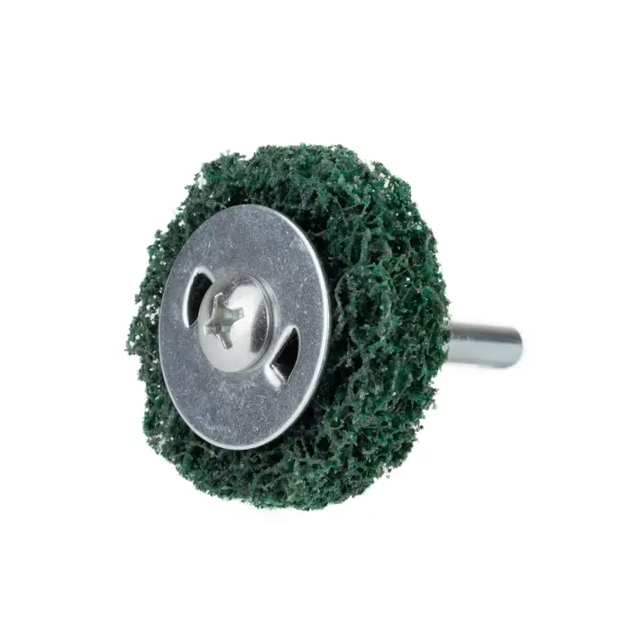 Reinigungsscheibe am Schaft HERMAN FWK-20/S Dragon Green Schleifmittel: STRIP-IT + Korund