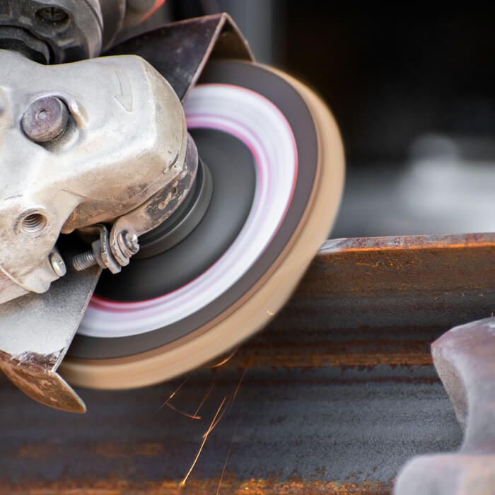 Kombinierte Lamellenscheibe HERMAN LWR-10 Area ZirTex Zirconia + Non-woven für Edelstahl