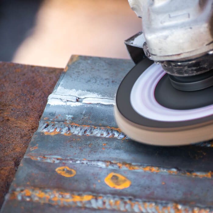 Kombinierte Lamellenscheibe HERMAN LWR-10 Area ZirTex Zirconia + Non-woven für Edelstahl