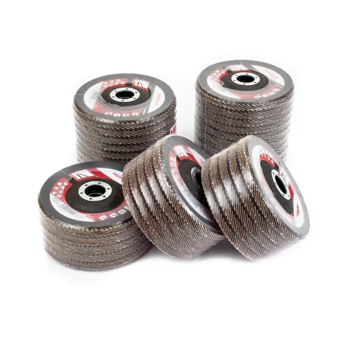 Satz von kombinierten Lamellenscheiben HERMAN QL-71 Area ZirTex Schleifmittel: Zirconia + Non-woven