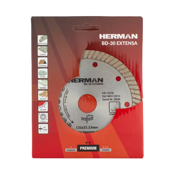 Diamantscheibe HERMAN BD-30 Extensa Nicht nur zum Schneiden von Beton