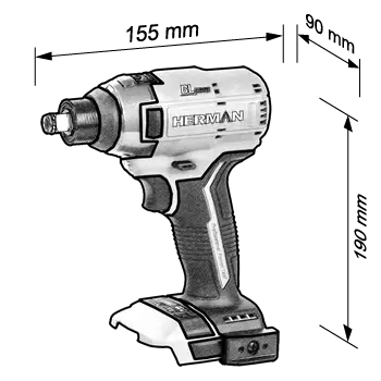 Akku-Drehschlagschrauber HERMAN AXI-1801 | 18,0 V 5Ah | Komplett | Garantie: 3 Jahren