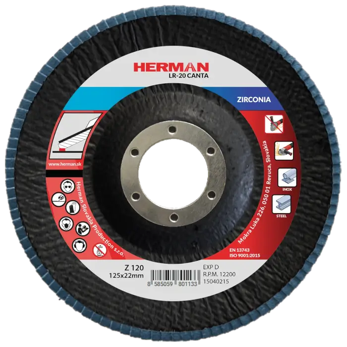 Lamellenscheibe HERMAN LR-20 Canta 125mm|P120|zirconia