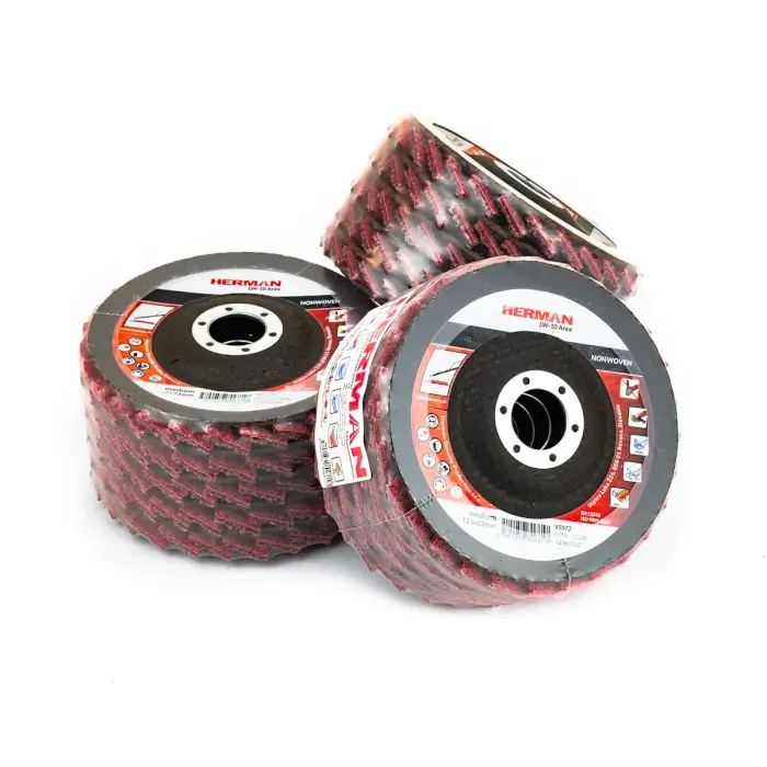Fächerscheibe aus Schleifvlies HERMAN LW-10 Area Für Stahl, Edelstahl und Buntmetalle