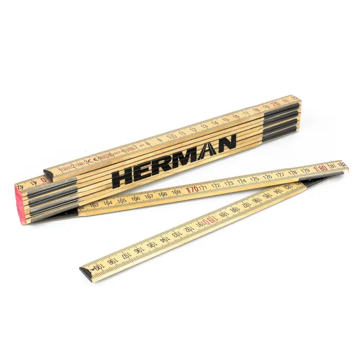 Klappbarer Zollstock HERMAN PT-25 Original aus Buchenholz