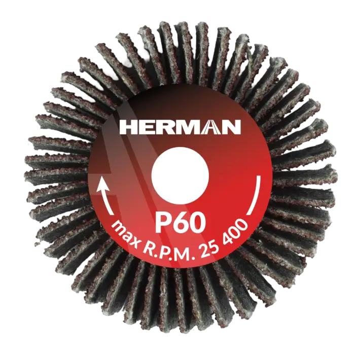 Schleifscheibe auf Schaft HERMAN FWS-10/S 30x10x6mm | Corundum | P60