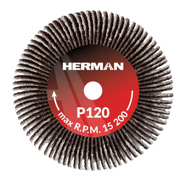 Schleifscheibe auf Schaft HERMAN FWS-10/S 50x30x6mm | Corundum | P120