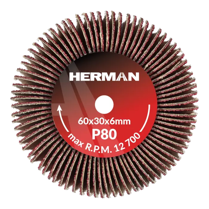 Schleifscheibe auf Schaft HERMAN FWX-10/S 60x30x6mm | Ceramic | P80