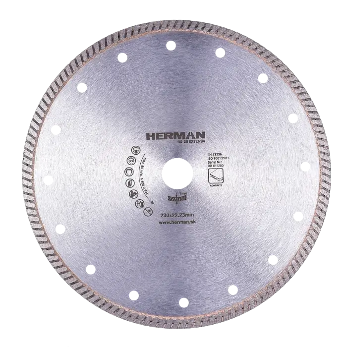 Diamantscheibe HERMAN BD-30 Extensa 230x22,2mm|H=7mm