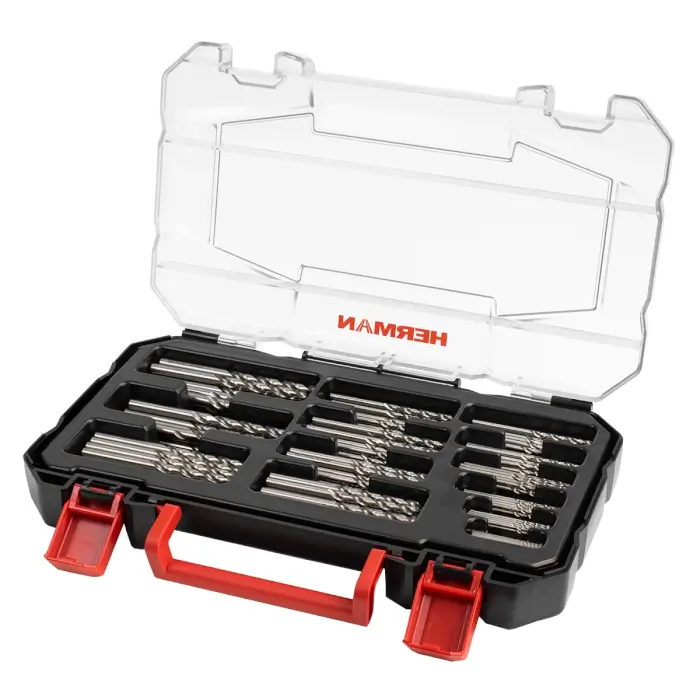 Satz Metall-Bohrer DIN 338 HERMAN QDM-25 HSS-G 130 Bohrer in Kassette