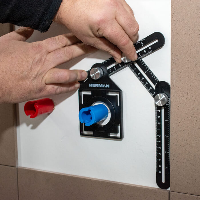 Multifunktionslineal HERMAN PT-16 Mit Lochmarkierung