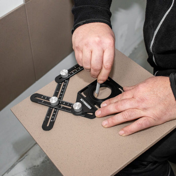 Multifunktionslineal HERMAN PT-16 Mit Lochmarkierung