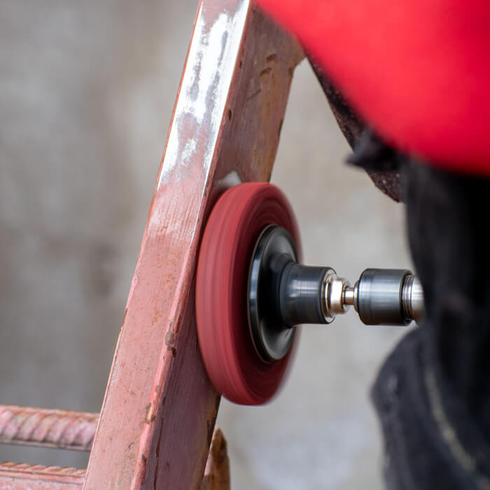 Reinigung-Schleifscheibe Quick Change HERMAN MKY-10/QC-RS Dragon Red Schleifmittel: STRIP-IT Aggressiv