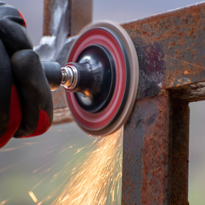 Lamellenscheibe Quick Change HERMAN MLR-10/QC-RS Schleifmittel: Zirkonium