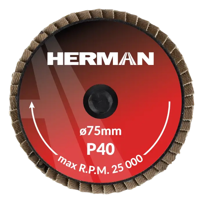 Lamellenscheibe Quick Change HERMAN MLX-10/QC-RS 75mm | Ceramic | P40