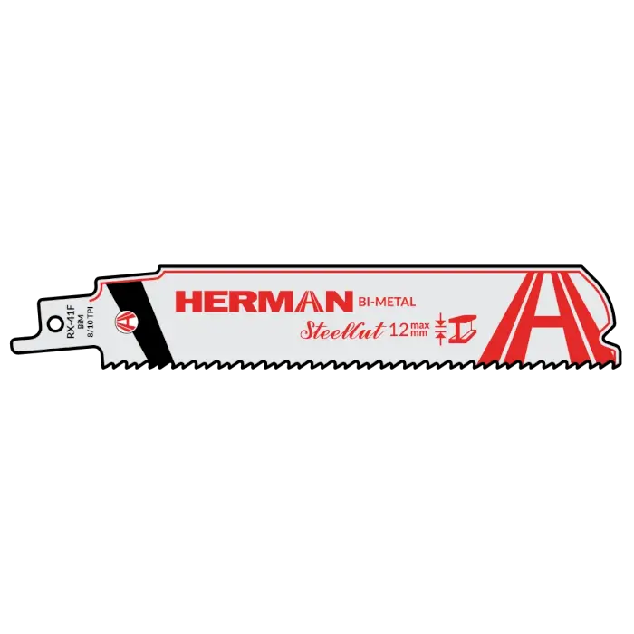 Säbelsägeblatt HERMAN RX-41F SteelCut 150/130x25x1,1mm| 8/10TPI