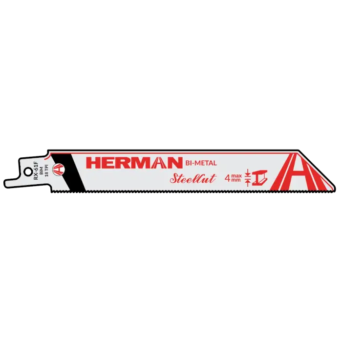 Säbelsägeblatt HERMAN RX-61F SteelCut 150/130x19x0,9mm| 18TPI