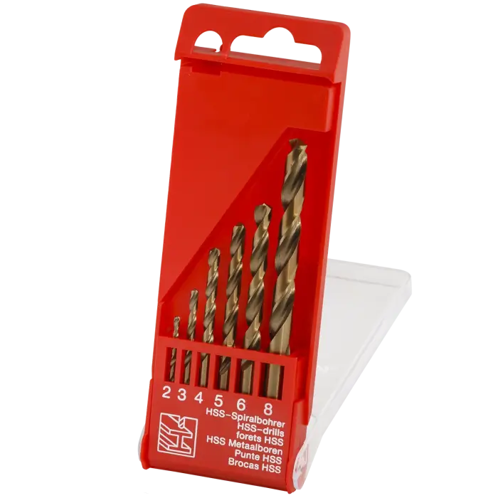 Satz Metall-Bohrer DIN 338 HERMAN QDM-40 HSS-E Co 5% 6 Bohrer im Satz