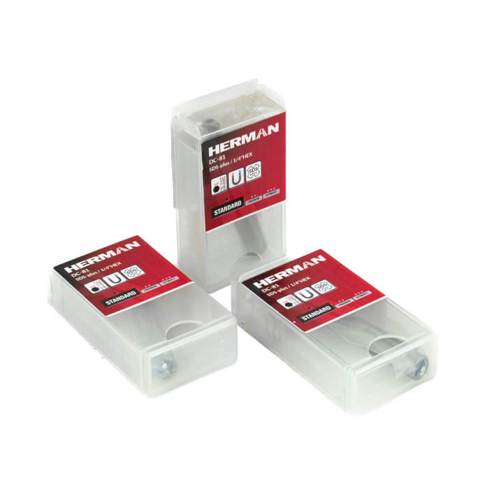 SDS-plus /1/4" HEX-Adapter HERMAN DC-81 Für SDS-plus-Bohrhämmer