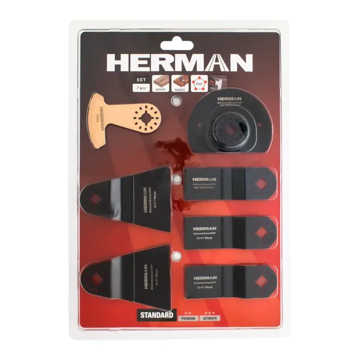 Satz für Akku-Multi-Cutter HERMAN QMW-02 Universelles Set