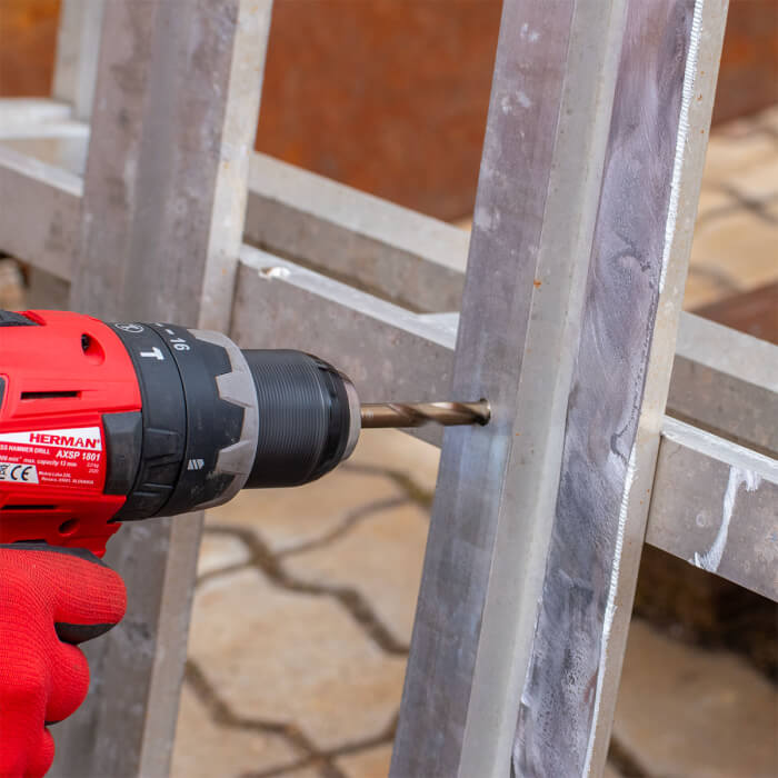 Satz Metall-Bohrer DIN 338 HERMAN QDM-43 HSS-E Co 5% 19 Bohrer im Satz