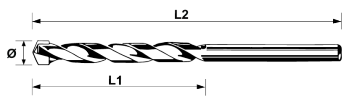 Universalbohrer HERMAN DC-62 W-Craft Für Ziegel, Mauerwerk und Ähnliches