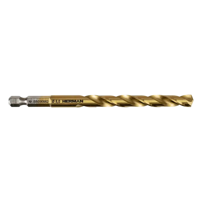 Metallbohrer HERMAN DM-30 HSS-G TiN Für Stahl, Gusseisen und Bronze
