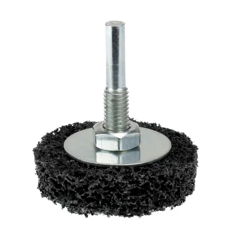 Reinigungsscheibe am Schaft HERMAN FWK-10/S Dragon Black Schleifmittel: STRIP-IT + SiC