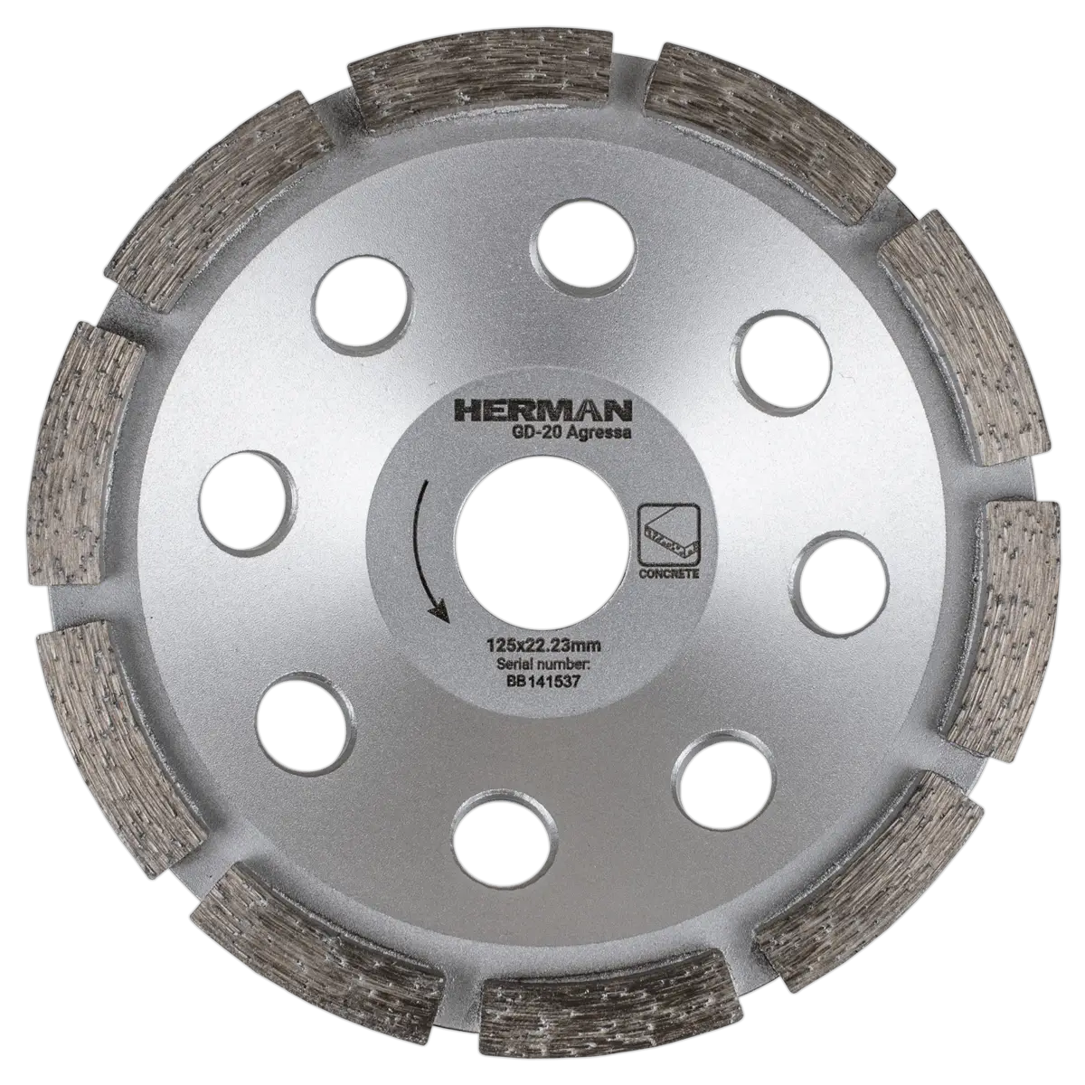Diamant-Schleifscheibe HERMAN GD-20 Agressa Zum Grobschleifen von Beton